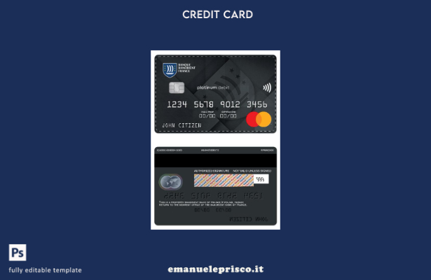 modello di carta mastercard di debito platino Francia Banorient Francia Bank sti